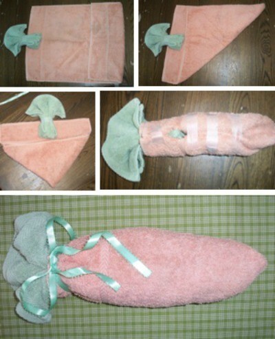 Folded Towel Carrot