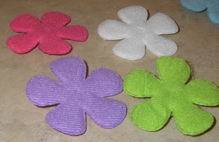 Fabric flowers.
