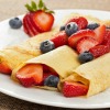 Crepes with fruit.