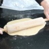Rolling dough.