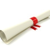 rolled up diploma