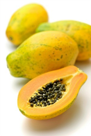 fresh papayas