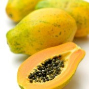fresh papayas