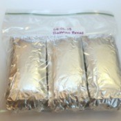 wrapped loaves in freezer bag