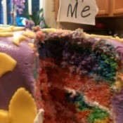 Making Rainbow Cake