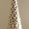 A cone shaped 3D Christmas tree.