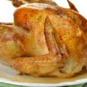 An unstuffed roasted turkey.
