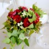 Beautiful red rose centerpieces.