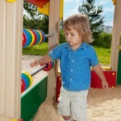 Child Playing at Summer Childcare Center