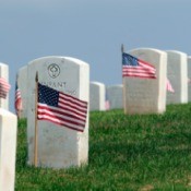 Headstones on Memorial Day