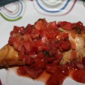 Grilled Chicken with Pineapple and Strawberry Salsa