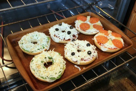 unbaked pizzas