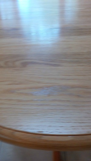 Section of oak table.