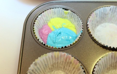 3 colors in cupcake paper