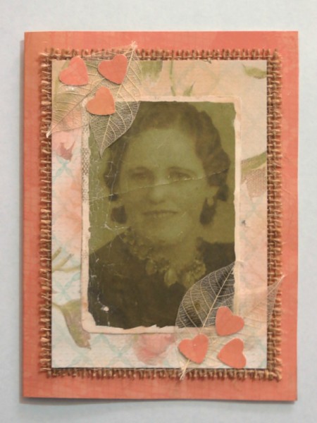 old photo of a woman on the front of a birthday card