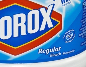 Label of a Clorox bleach bottle.