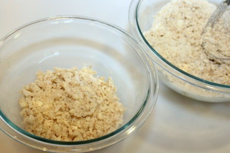 divide out streusel topping