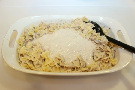 adding more soup mixture