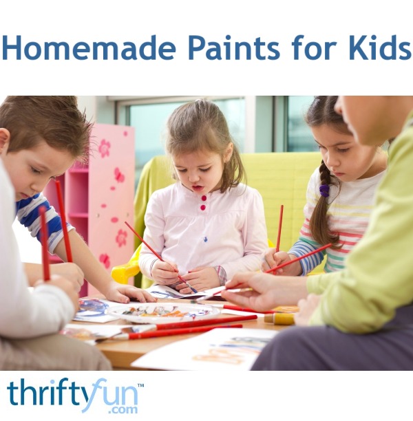 Homemade Paints For Kids ThriftyFun   Kids Painting Fancy1 