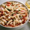 Pasta salad made with leftover past.
