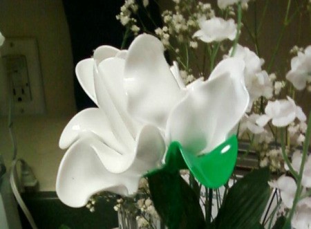 Plastic Spoon Flowers