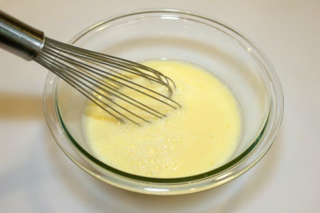 beat eggs and milk