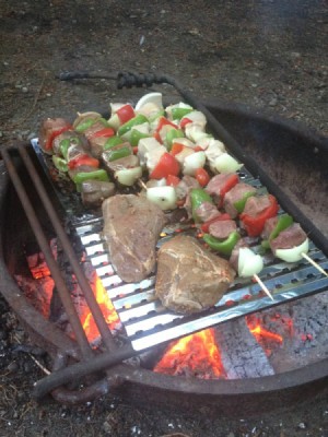 grilling meat