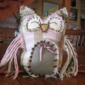 Stuffed scarf owl.