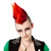 A girl with a mohawk.