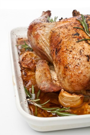 Large roast turkey.