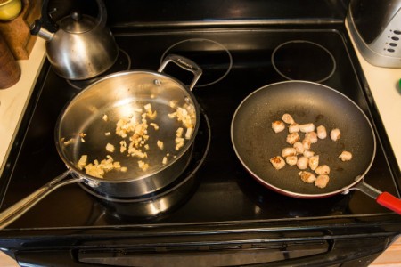 Slow-Carb Scrambled Eggs, Greens and Sausage
