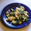 Slow-Carb Scrambled Eggs, Greens and Sausage
