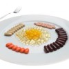 A plate full of supplements.