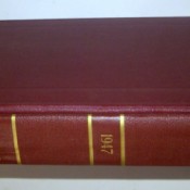 Red leather bound annual.