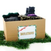 Christmas donation box.