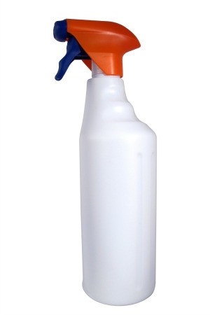 A white bottle of household ammonia.