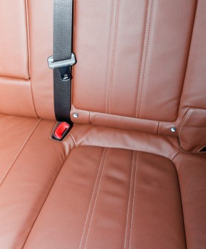 Light brown leather car seats.