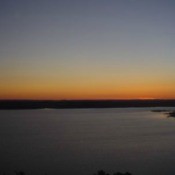 Sunset over the lake.