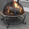 Fire Pit on a Wood Deck