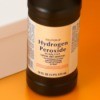 A bottle of hydrogen peroxide, great to use to remove blood stains.