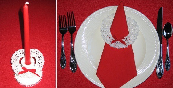 White lace napkin ring