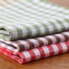 Red Brown and Red gingham dish towels