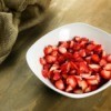 Sliced Strawberries in a Bowl.
