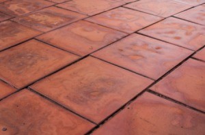 Old brown tile