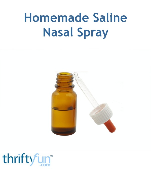 diy saline nose spray