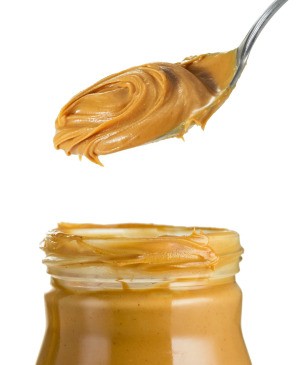 Peanut butter jar and spoon.