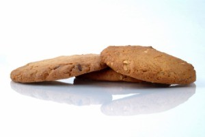 Cookies on white.