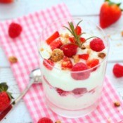 strawberries and low fat yogurt