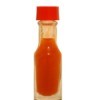 Bottle of red hot sauce.