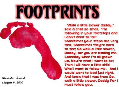 Baby footprint and poem to frame.